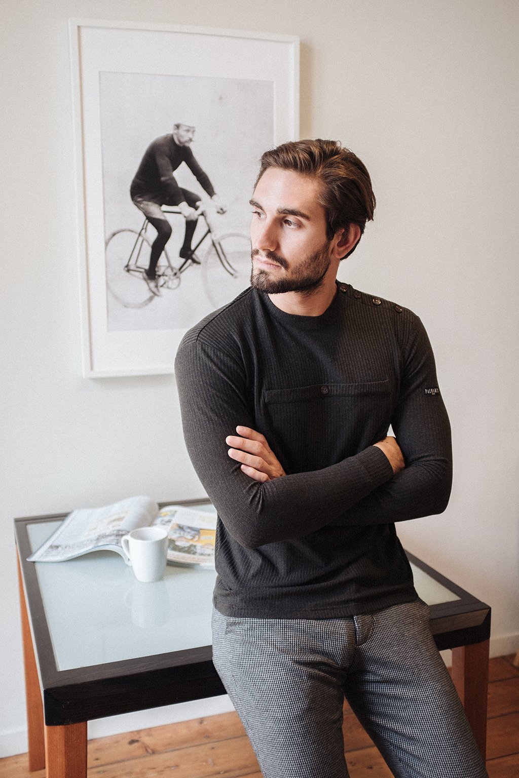 MAURITIUS T-SHIRT LONG SHOULDER ANTHRACITY - palmares