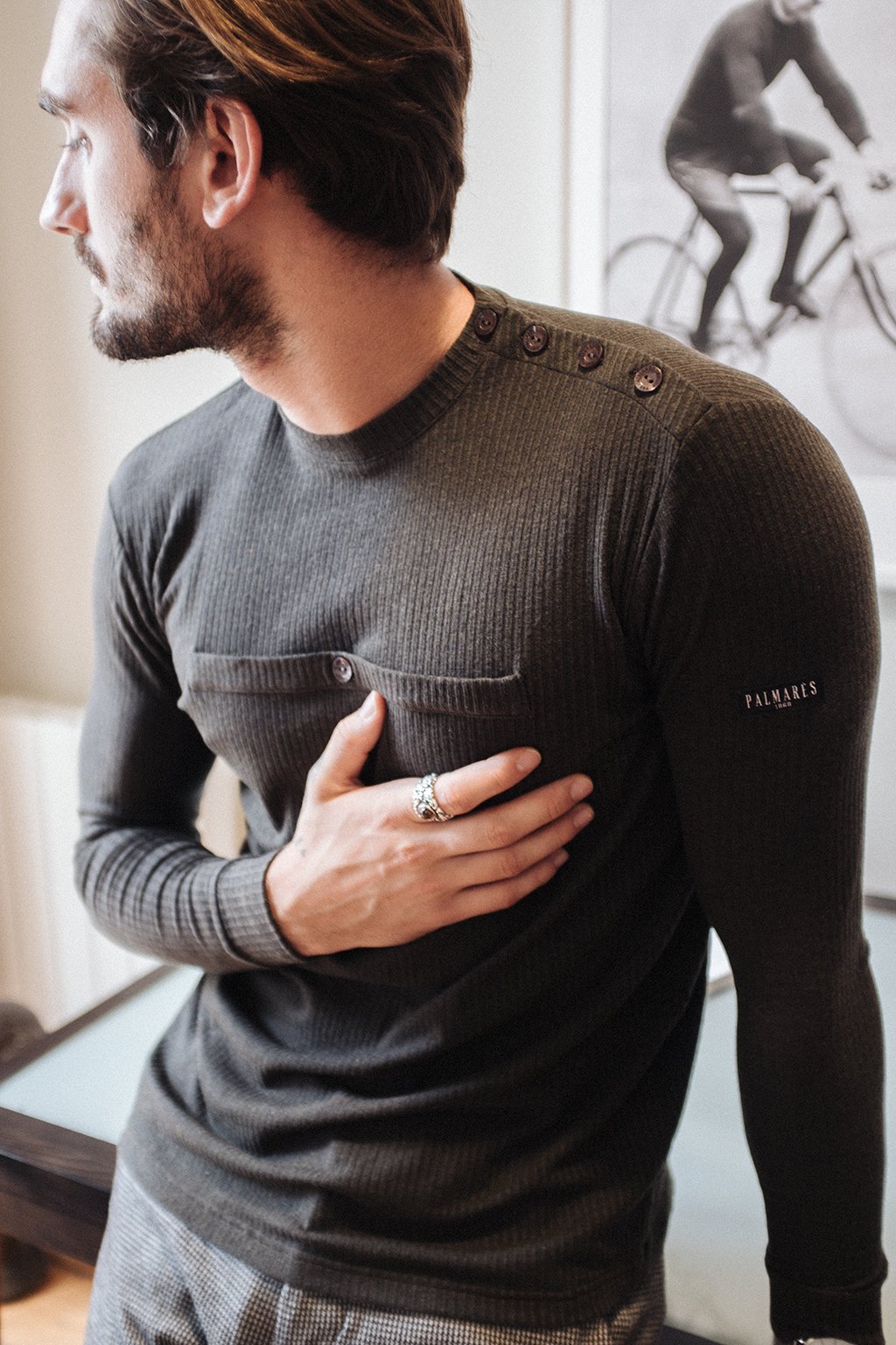 MAURITIUS T-SHIRT LONG SHOULDER ANTHRACITY - palmares