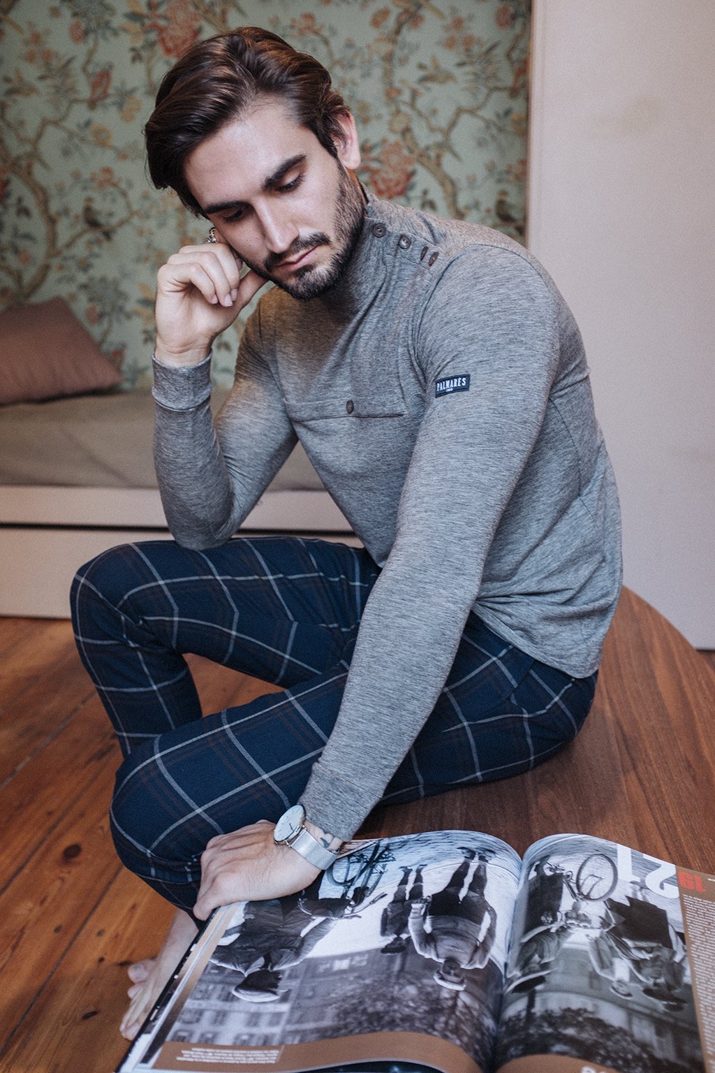 CAMISETA GARIN MANGA LARGA DE HOMBRE TAUPE - palmares