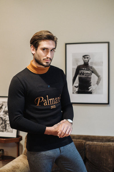 PULL PRESTIGE EN LAINE NOIR - palmares