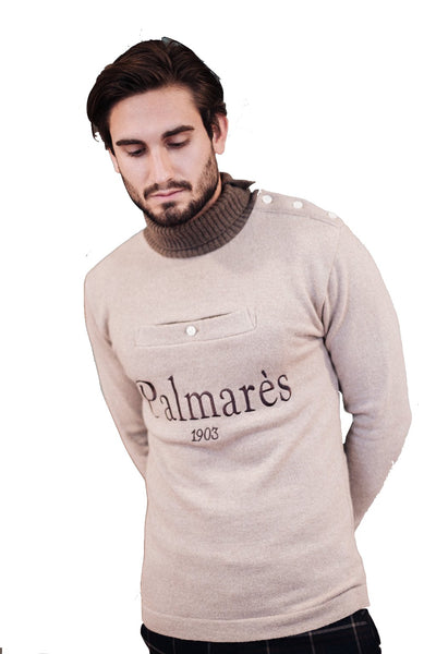 PULL CARACTERE BEIGE - palmares